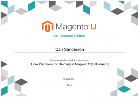 Magento 2: Core Principles Theming Magento 2 Certificate